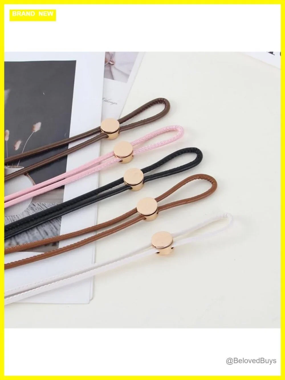 Faux Leather Rope Tie Belt for Women Thin Adjustable Renaissance Waist Belt